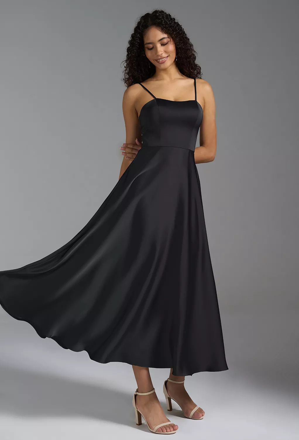 AW Lexi Black Metallic  Beach Wedding Guest Dresses